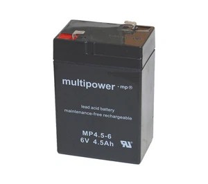 Multipower 6V / 4.5Ah Blei-Akku MP4.5-6 - Bild 1 von 1