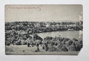 On Mountain Top, Eagles Mere, PA - Paisaje escénico postal vintage RPPC - Imagen 1 de 2