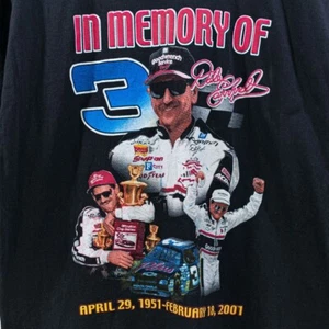 NEW IN MEMORY OF DALE EARNHARDT SR LG BLACK T SHIRT NOS 2001 - Picture 1 of 4