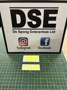 MSA Tow Sticker Florescent High Visibility Vis HighVis Race Rally Hill Climb DSE - Picture 1 of 5