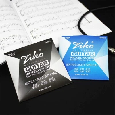 1, 3 or 5 x Sets of Ziko Nickel Wound Tone Electric Guitar Strings UK SHIPPING