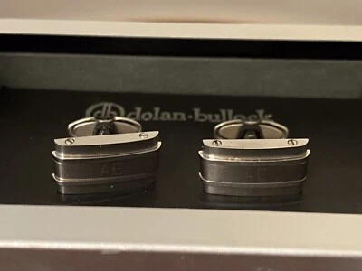 Gemelos Dolan Bullock Passport con monograma AE (caja original) Foto 1 de 4