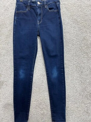 Pantalones de mezclilla para mujer American Eagle 4 tiro súper alto elásticos azules Foto 1 de 4