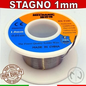 STAGNO Diametro 1 mm Bobina rocchetto 50gr MECHANIC HX-T100 - Foto 1 di 2