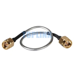 SMA Male Plug to SMA Male Straight Solder Extension Coax Cable .086" RG405 15cm - Foto 1 di 2
