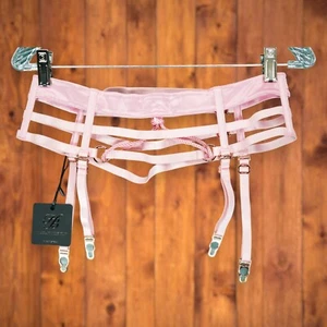 Neu mit Etikett Honey Birdette Shibari rosa Straps Bondage Strumpfgürtel Größe Small - Bild 1 von 6