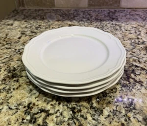 4 Ikea 17208 ARV White Scalloped Luncheon/Salad Plates 9" Turkey - NWT - Picture 1 of 9