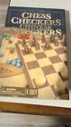 Game Gallery 2in1 Chess Checkers Chinese Checkers Board Game Set Complete In Box