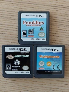 3 Nintendo DS Game Lot for Kids Franklin Jake Power EA Playground Used Tested - Picture 1 of 2
