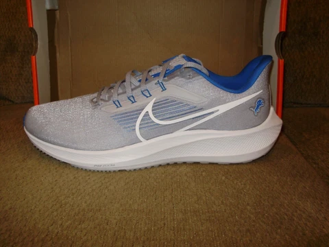 NFL Detroit Lions NIKE AIR ZOOM PEGASUS 39 Gray DR2042-001 Men's Shoes 13M Cover
