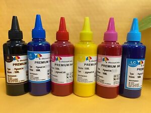 6x100ml refill Pigment ink for Epson 79 Stylus Photo 1400 Artisan 1430