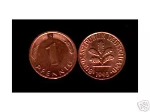 Germany 1 PFENNIG KM-105 x 1 Pcs 1970-1996 Pre Euro UNC GERMAN European COIN - Picture 1 of 3