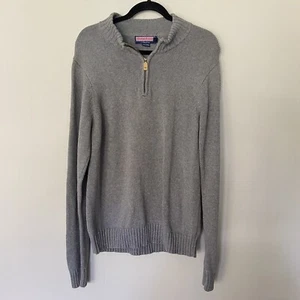 Vineyard Vines Herren 1/4 Zip Quarter Pullover Pima Cotton Sweater - Grau - Gr. M - Bild 1 von 4
