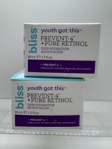(2) Bliss Youth Got This Prevent 4 Pure Retinol Deep Hydration Feuchtigkeitscreme 1,7oz - Bild 1 von 8