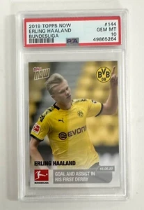 2019 Topps Now Erling Haaland #144  Bundesliga GEM MT PSA 10 Rookie RC - Picture 1 of 2