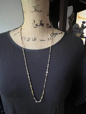 VINTAGE gold SIGNED Sara cov NECKLACE chain 29” - Image 1 of 4