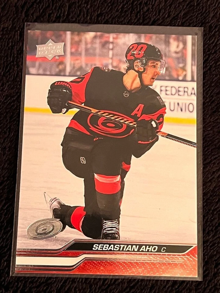 2023-24 UPPER DECK SERIES 1 SEBASTIAN AHO HURRICANES - Image 1 of 1