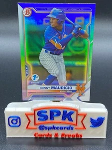 Bowman Draft 2021 primera edición Ronny Mauricio Sky Blue Foil Mets BD-52 - Imagen 1 de 1