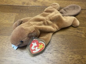 Ty Retired 1995 Beanie Baby "Bucky" Biber, PVC Pellets, MWMT! - Bild 1 von 5