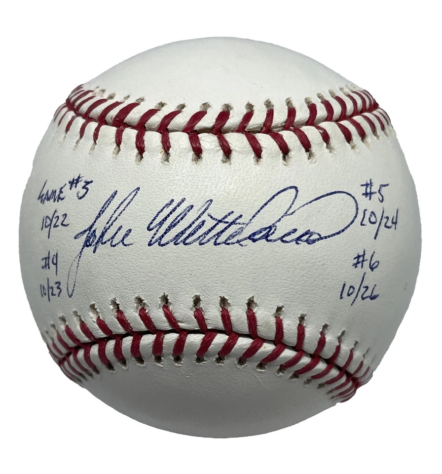 John Wetteland Signed MLB Baseball JSA W90900 w/ Game 3 4 5 6 Inscriptions - Image 1 of 1