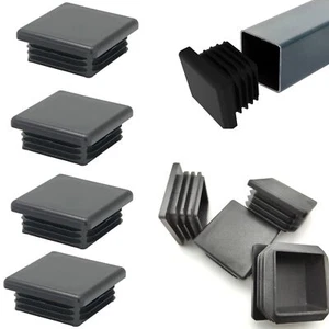 12 Pack Square Plastic Hole Plugs End Caps for Metal Tubing Fences Chair - Picture 1 of 7