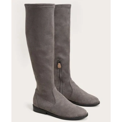 Bota de montar Gentle Souls by Kenneth Cole Emma elástica hasta la rodilla gris 5,5 para mujer Foto 1 de 4
