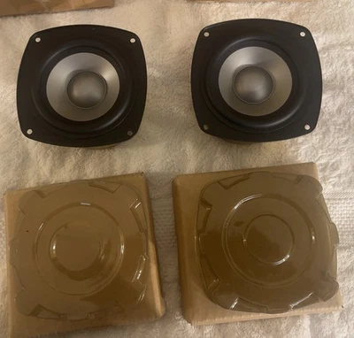 NEW!! NOS!! INFINITY INTERLUDE IL60 PAIR NIB 4" MIDRANGE SPEAKERS #335812-002 - Image 1 of 4