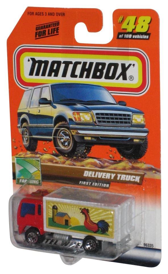 Matchbox Agricoltura (1999) Rosso Consegna Camion Modellino Giocattolo #48/100 - Immagine 1 di 1