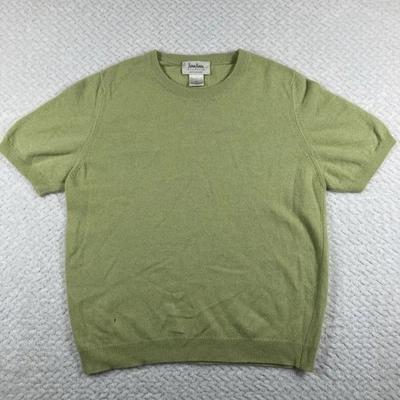 Vtg Neiman Marcus Cashmere Short Sleeve Medium Shirt Old Money Quiet Luxury Flaw - Image 1 of 4