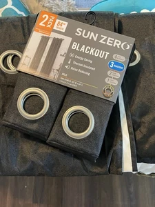 Blackout Curtain Darkening Window Curtains Insulated Thermal Grommet Panels 4 - Picture 1 of 5