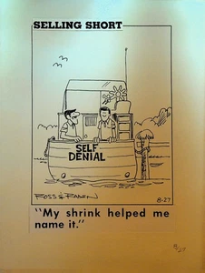 Selling Short Original Comic Strip Art 1980s Boat Named Self Denial Shrink Named - Picture 1 of 1