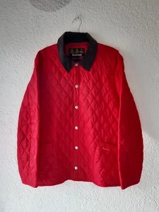 Barbour Lightweight Liddesdale Men Steppjacke & Cord Kragen Sz. Large Red Brown - Bild 1 von 10