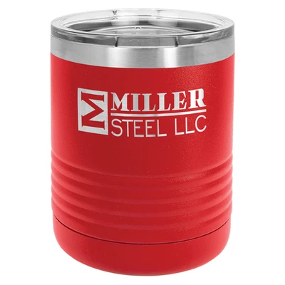 AWARENESS VINYL / POLAR CAMEL Personalized 10oz Tumbler with Lid, Laser Engraved Cup, Customized Name / Logo