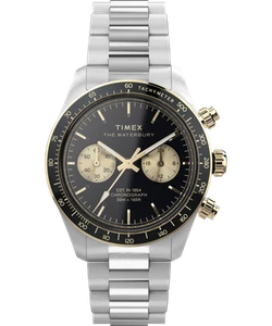 Timex Silver Mens Chronograph Watch Waterbury Heritage TW2Y24000 - Picture 1 of 8