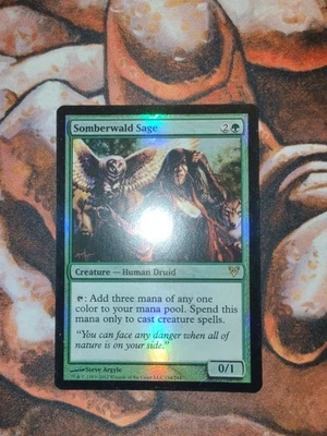 NM FOIL Somberwald Sage Avacyn Restored AVR MTG Magic the Gathering 1st Edition - Image 1 of 2