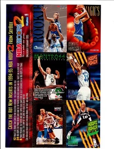 1994-95 NBA Hoops Series 2 Basketball Uncut Trading Card Promo Sheet Kidd RC - Picture 1 of 2