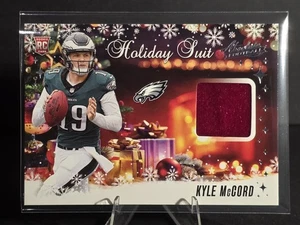 2025 Panini Absolute Football Kyle McCord #HS-KMD Holiday Suit - Eagles  - Picture 1 of 2