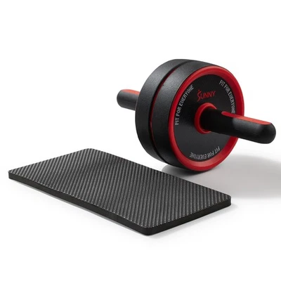 Sunny Health & Fitness Ab Roller Wide Wheel Core Strength Trainer - NO. 090