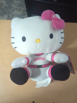 Muñeca de peluche Hello Kitty Gigantes de San Francisco béisbol rosa 9" de alto con todas las etiquetas  Foto 1 de 4