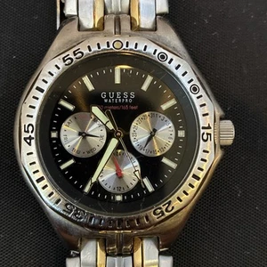 Guess Waterpro G85386G Men's 37mm Black Dial Multifunction Quartz Watch - Picture 1 of 3