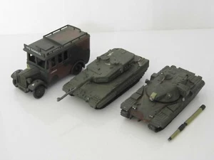 Two Vintage Die Cast Metal Tanks & Lledo Day's Gone HQ SIGNALS Truck - Picture 1 of 13