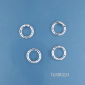 4 Sterlingsilber 8 mm x 1,5 mm (15 Stärke) HD offene Biegering-Verbinder #33142 - Bild 1 von 2