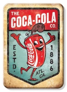 Coca-Cola Dancing Coke Can Est. 1886 Ice Box Refrigerator Magnet - Picture 1 of 1