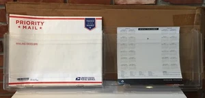 2 Pocket Display Rack Legal Size Files Charts Acrylic Wall Mount - Imagen 1 de 7