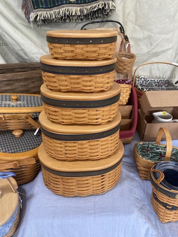 LONGABERGER COLLECTORS CLUB SHAKER HARMONY BASKET SET COMBO - SET OF 5 Cover