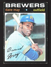 1971 Topps Baseball Vintage #493 Dave May    Milwaukee Brewers