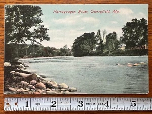 Antique Postcard Narraguagus River Cherryfield Maine Posted 1911 - Picture 1 of 2