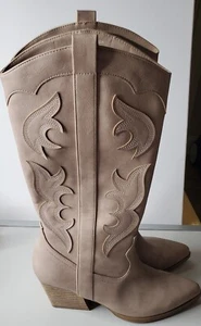 Dolce Vita Women's Karda Cowboy Western Boot in Taupe Size 8.5M - Picture 1 of 15