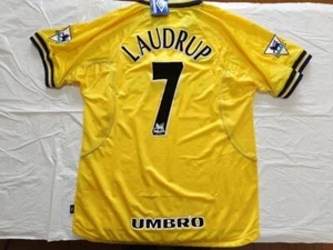 MINT Brian Laudrup 7 L Chelsea FC 1998 Away 3rd Football Shirt Jersey EPL - Picture 1 of 13