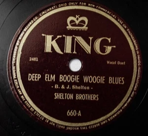 Shelton Brothers Country 78 Deep Elm Boogie Woogie Blues bw I Don't Want You - Picture 1 of 4